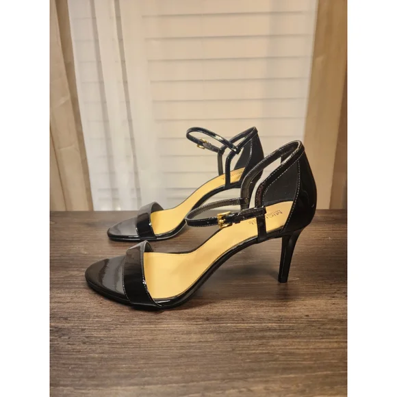 MICHAEL KORS Classic Leather Ankle Strap Stiletto Heel Sandals 9.5 M - Picture 7 of 16